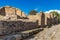 Ruins of Pompeii near Naples, Italy. Panorama of abandoned street in Pompeii