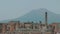 The ruins of Pompeii, whit Vesuvius volcano