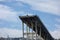 Ruins of Ponte Morandi bridge in Genoa