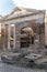 Ruins of Portico of Octavia in city of Rome, Italy