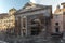 Ruins of Portico of Octavia in city of Rome, Italy