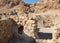 Ruins at Qumran site near Dead Sea