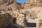 Ruins at Qumran site near Dead Sea.