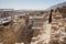 Ruins at Qumran site near Dead Sea