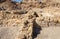 Ruins at Qumran site near Dead Sea