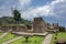 Ruins of Rabdentse Palace near Pelling, Sikkim state in India.