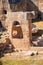 Ruins of rock cut building in Dara ancient city. Mardin, Turkey
