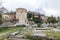 Ruins in Roman Agora and Tower of the Winds or the Horologion of Andronikos Kyrrhestes