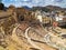 Ruins of roman amphitheater in Cartagena, Spain