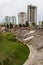 Ruins of the Roman amphitheatre in the centre of Durres