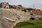 Ruins of the Roman amphitheatre in the centre of Durres