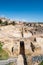 Ruins of the roman amphitheatre of Tarragona, Spain.