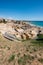 Ruins of the roman amphitheatre of Tarragona, Spain.