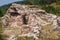 Ruins of the Roman fortress in Gate of Trojan mountain pass