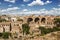 The ruins of the Roman forum with the Basilica of Maxentius and Constantine, Rome