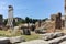 Ruins of Roman Forum and Capitoline Hill in city of Rome