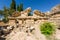 Ruins of a roman temple in Kasarnaba, Bekaa Valley, Lebanon