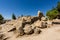 Ruins of a roman temple in Kasarnaba, Bekaa Valley, Lebanon