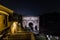 Ruins in Rome at night near Capitoline Hill