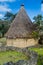 Ruins of round houses of Kuelap, ruined citadel city of Chachapoyas cloud forest culture in mountains of northern Per