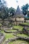 Ruins of round houses of Kuelap, ruined citadel city of Chachapoyas cloud forest culture in mountains of northern Per