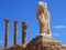 Ruins of Sabratha, Libya - Colonnade and Statue