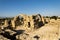 Ruins of Saranta Kolones fortress with archs in Paphos