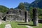 Ruins of Serravalle castle at Semione on Blenio valley