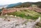 The ruins of Siria Medieval Fortress in Arad County, Romania.