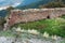 The ruins of Siria Medieval Fortress in Arad County, Romania.