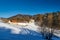 Ruins of Sklabina castle in winter, Slovakia