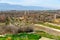 Ruins of South Agora with huge pool in Aphrodisias, Turkey