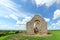 Ruins of St Michaels Church on Burrow Mump Somerset