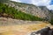 Ruins of stadium in Delphi, Greece