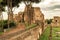 The ruins of the stadium of Domitian on the Palatine Hill in Rom