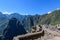 Ruins of Stone Walls and Mountains at Machu Picchu