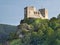 Ruins of Strecno Castle before sundown