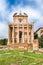 Ruins of the Temple of Antoninus and Faustina in Rome, Italy