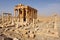 Ruins of the temple of Baal-Shamin in the ancient Semitic city of Palmyra shortly before the war, 2011