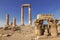 Ruins of the temple of Hercules in the ancient citadel, Amman