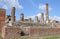 The ruins of the temple of Jupiter in Pompeii