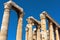 Ruins of Temple of Olympian Zeus in Athens, Greece