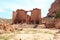 Ruins of temple Qasr Bint Firaun Qasr al-Bint in ancient city of Petra, Jordan