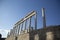 Ruins of the Temple of Trajan the ancient site of Pergamum (Pergamon). Izmir, Turkey. Ancient city column ruins.