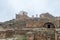 The ruins of Temple of Zeus and Southern Theatre in the great Roman city of Jerash - Gerasa, destroyed by an earthquake in 749 AD,