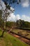 Ruins on top of Sigiriya Lion`s rock palace and fortress.Sri Lanka