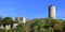 Ruins and tower of medieval XIV century Cracow Bishops Castle in town of Ilza, Poland