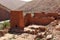 Ruins of traditional mudbrick house in Morocco