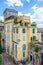 Ruins of Trajan's Forum in Rome, Italy provide magnificient view of vittoriano monument standing nearby....IMAGE