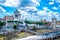 Ruins of Trajan's Forum in Rome, Italy provide magnificient view of vittoriano monument standing nearby....IMAGE